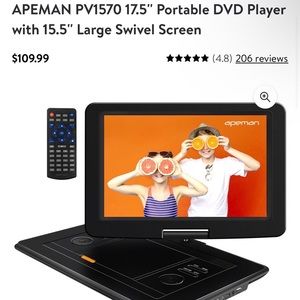 APEMAN PV1570 Portable DVD Player